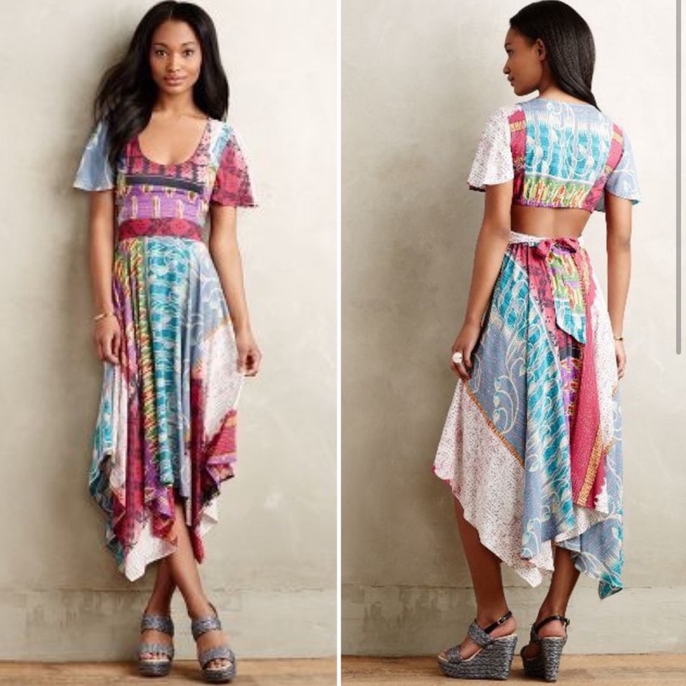 Anthropologie Kantha Patchwork Dress - Plenty by Tracy Reese Size XS